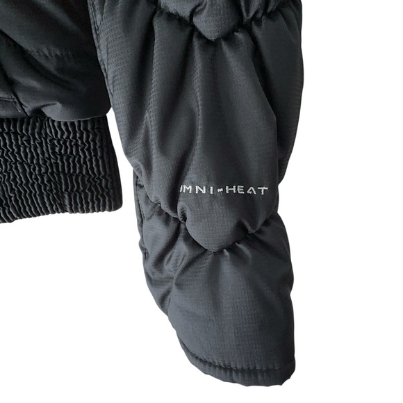 COLUMBIA WOMEN’S OMNI HEAT BLACK QUILTED BOMBER JACKET POCKETS | LARGE - Picture 6 of 12